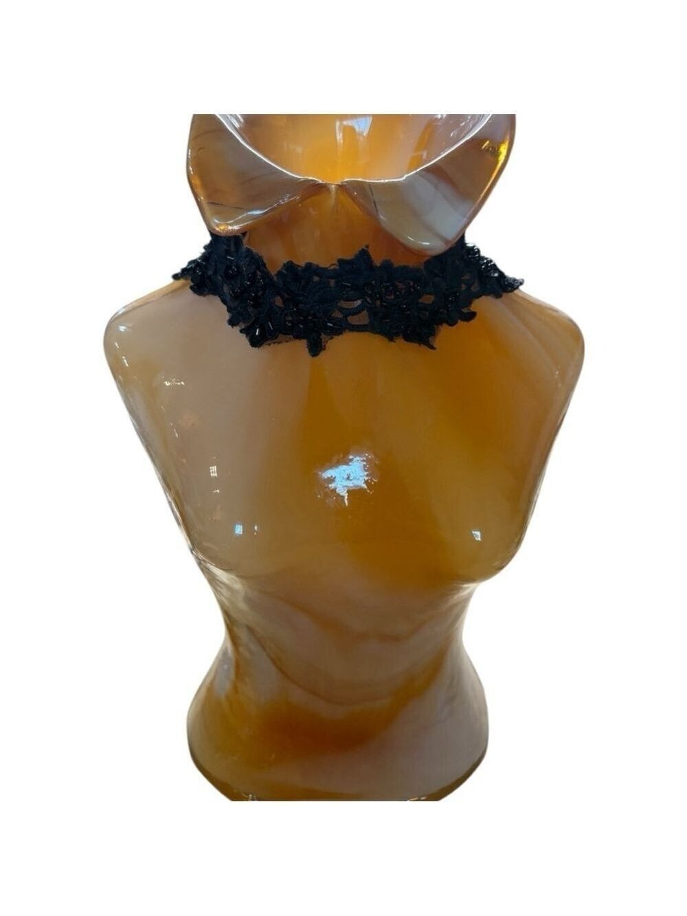 Black Lace Choker Necklace One Size